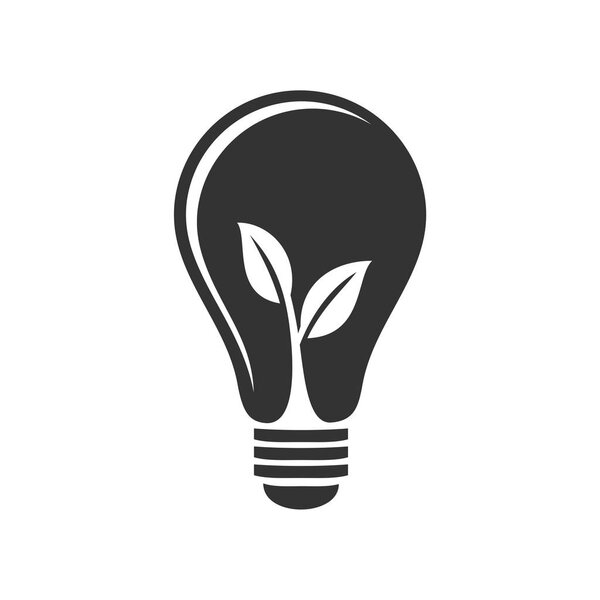 Шаблон логотипа векторной лампы
