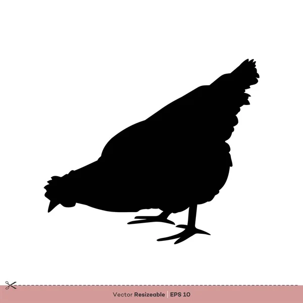 Svart Fågel Logotyp Mall — Stock vektor