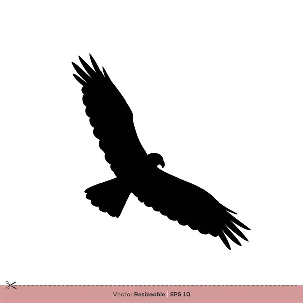 Шаблон Логотипу Чорного Птаха — стоковий вектор