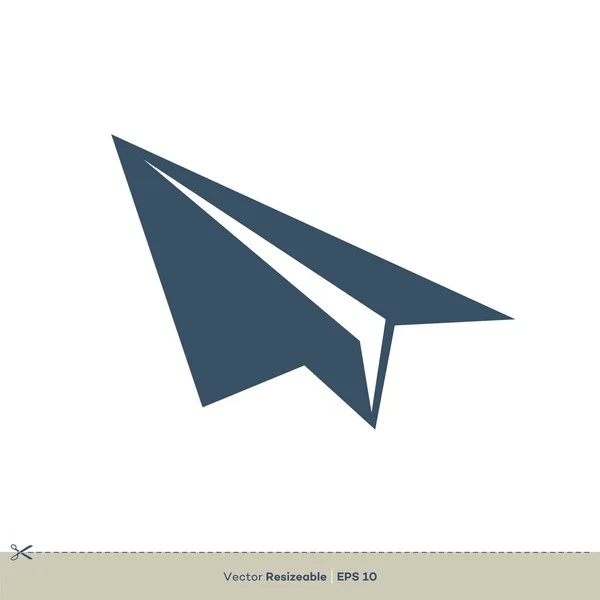 Vorlage Papier Flugzeug Logo — Stockvektor