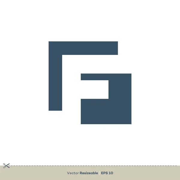 F Letter Lines Logo Template