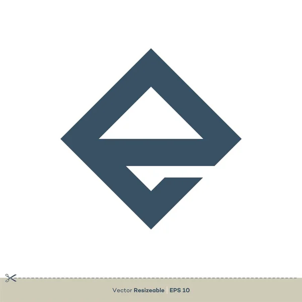 Brevmall Linjer Logotyp — Stock vektor