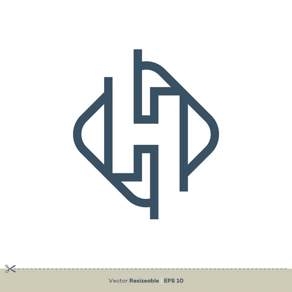 Brevmall Linjer Logotyp — Stock vektor