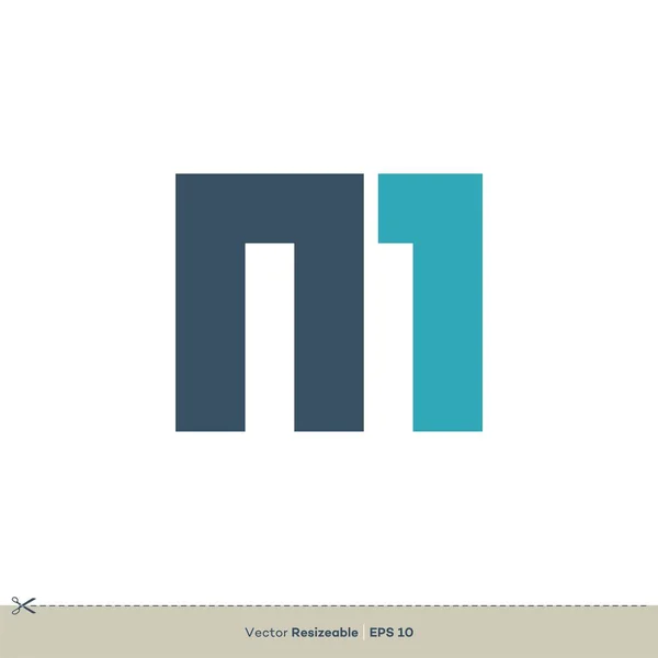 M Letter Lines Logo Template