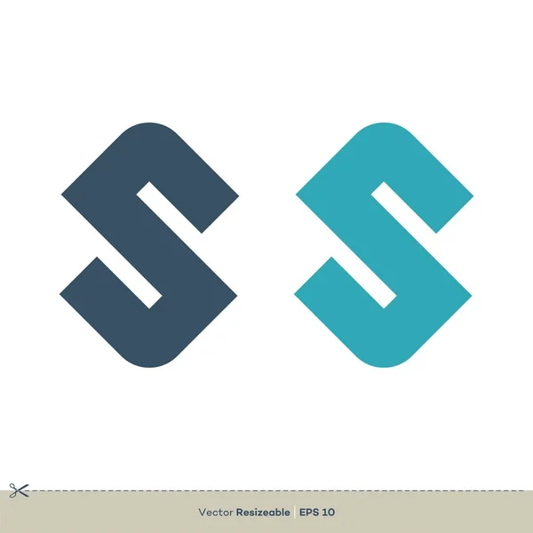 Betű Levélsorok Logo Sablon — Stock Vector
