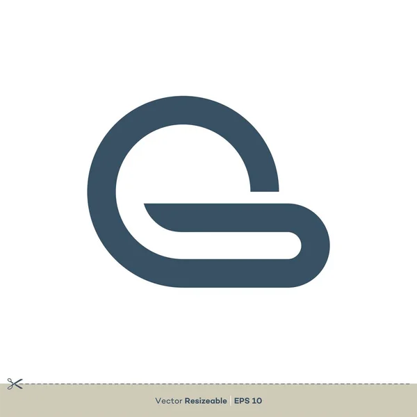 Harf Satırları Logo Şablonu — Stok Vektör