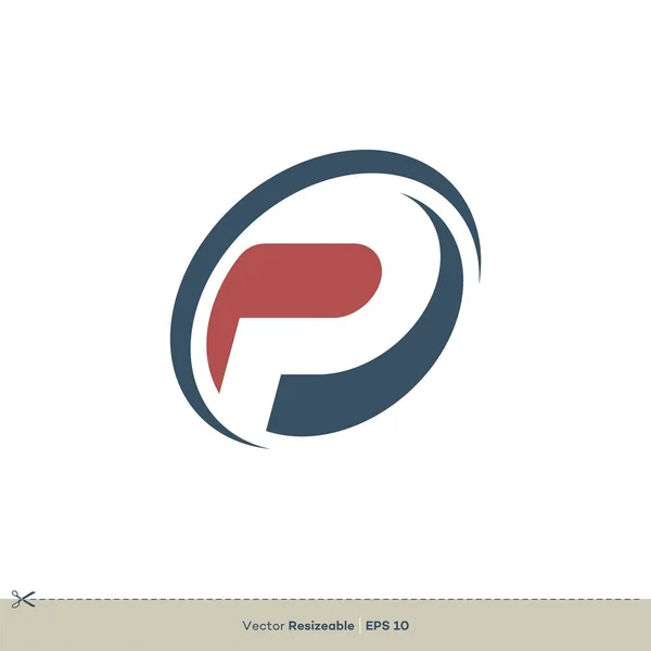 Plantilla Logotipo Letter Lines — Vector de stock