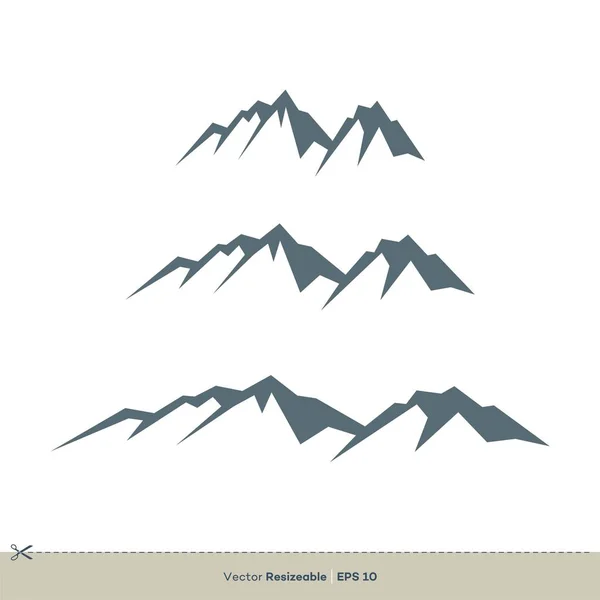 Vector Illustration Mountains — Stock Vector
