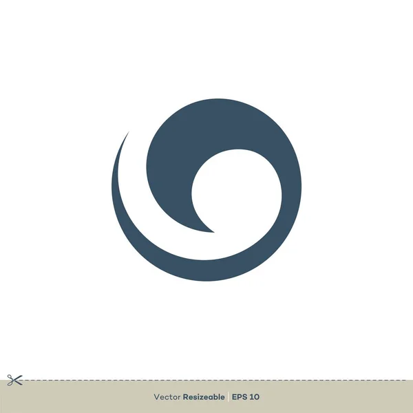 Šablona Dekorativní Logo Ozdobné Vlny — Stockový vektor