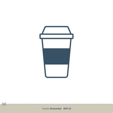 beyaz arka plan üzerinde izole kahve basit vektör simgesi