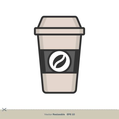beyaz arka plan üzerinde izole kahve basit vektör simgesi