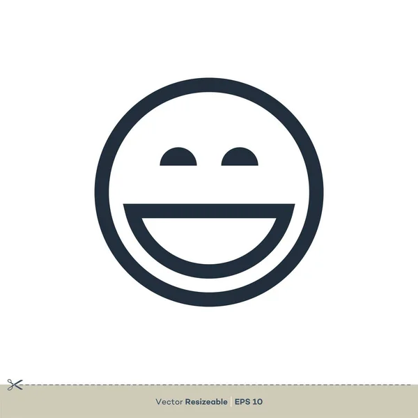 Emoji Einfaches Vektorsymbol Isoliert Auf Weißem Hintergrund — Stockvektor
