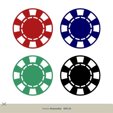 casino basit vektör simgesi beyaz arka plan üzerinde izole