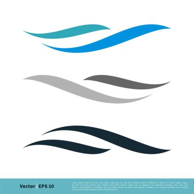 Soyut Dalga Süs Logo Şablonu