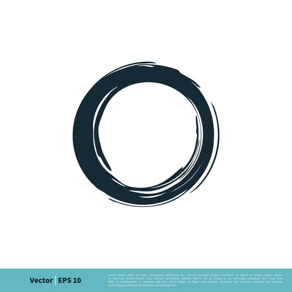 Cercle Simple Icône Vectorielle Isolé Sur Fond Blanc — Image vectorielle