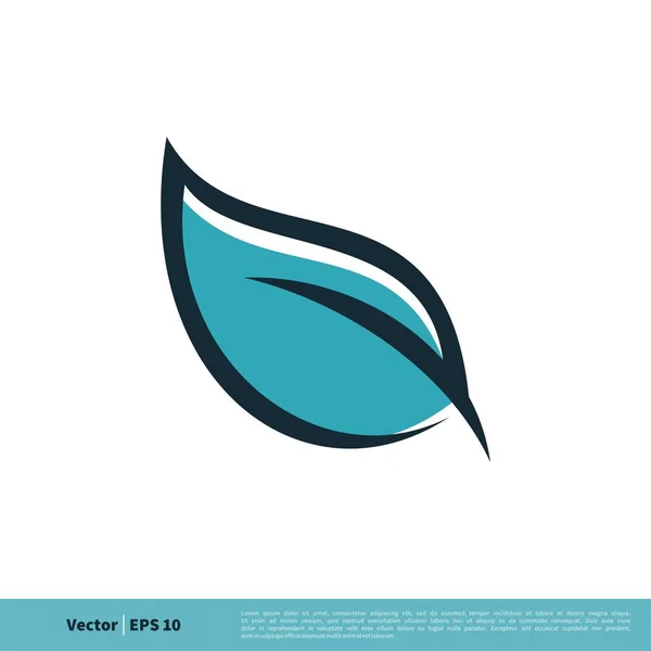Vektor Illustration Löv Logotyp Vit Bakgrund — Stock vektor