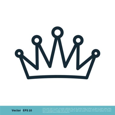beyaz arka planda yalıtılmış taç basit vektör simgesi
