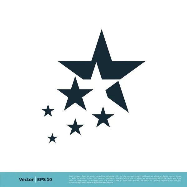 Estrellas Icono Vector Simple Aislado Sobre Fondo Blanco — Vector de stock