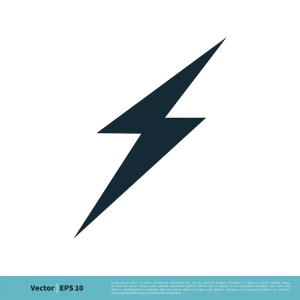 Blitz Einfaches Vektor Symbol Isoliert Auf Weißem Hintergrund — Stockvektor