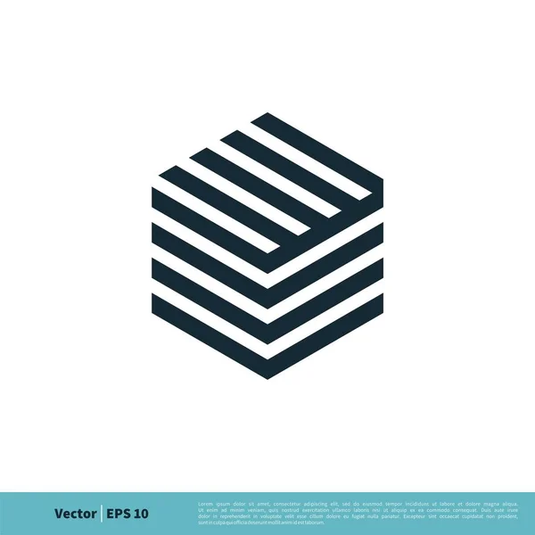 Cubo Semplice Icona Vettoriale Isolato Sfondo Bianco — Vettoriale Stock