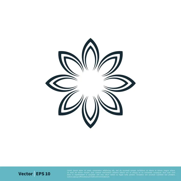 抽象花卉装饰标志标志模板 — 图库矢量图片