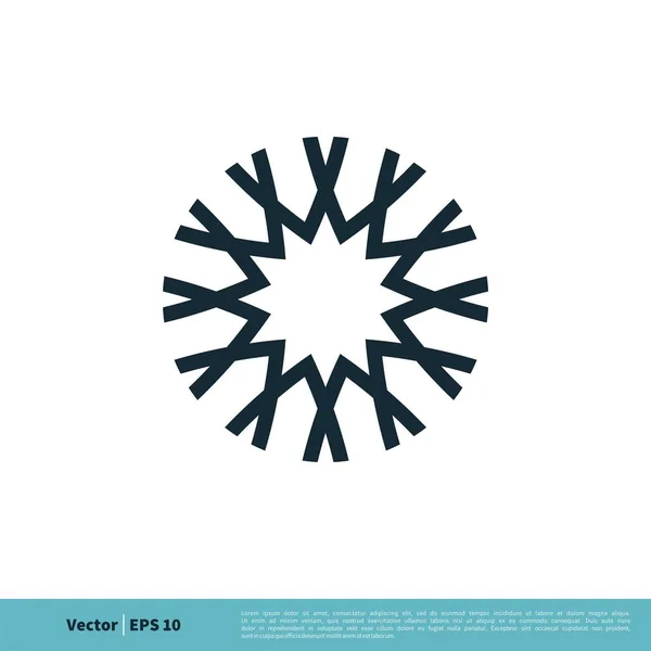 Ornement Soleil Icône Vectorielle Simple Isolé Sur Fond Blanc — Image vectorielle