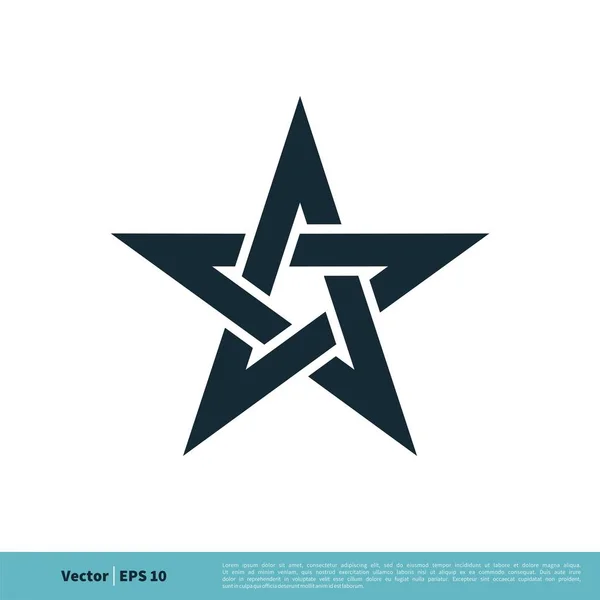 白い背景に分離された星の単純なベクトルアイコン — ストックベクタ