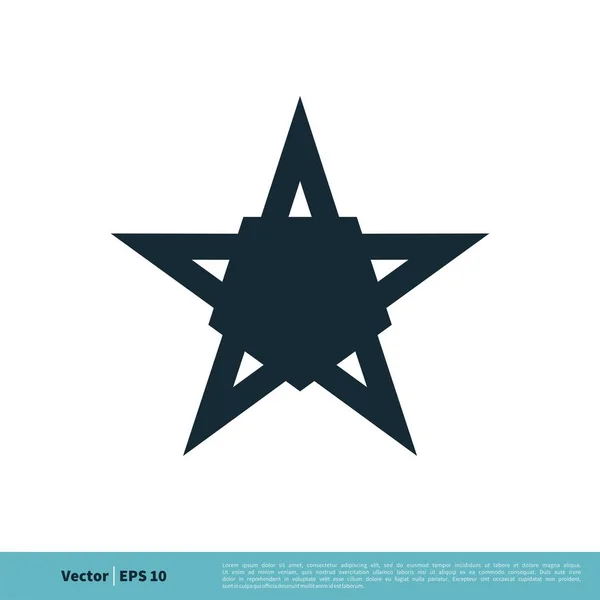 Stern Einfaches Vektor Symbol Isoliert Auf Weißem Hintergrund — Stockvektor