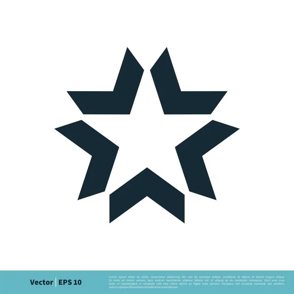 白い背景に分離された星の単純なベクトルアイコン — ストックベクタ