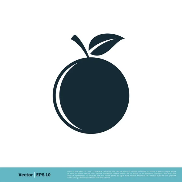 Manzana Icono Vector Simple Aislado Sobre Fondo Blanco — Vector de stock