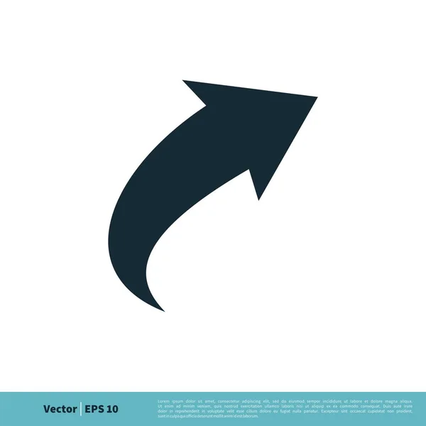 Flecha Simple Icono Vectorial Aislado Sobre Fondo Blanco — Vector de stock