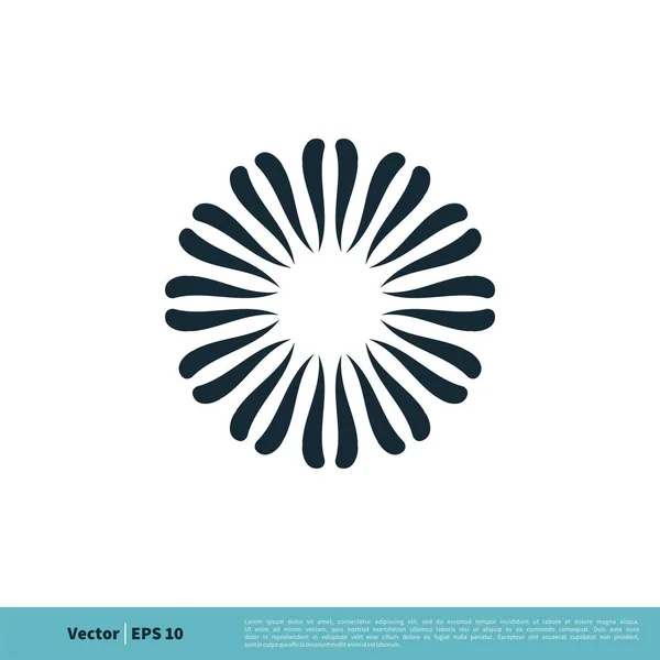 Abstrakt Blomma Prydnadsväxter Logga Logo Typ Mall — Stock vektor