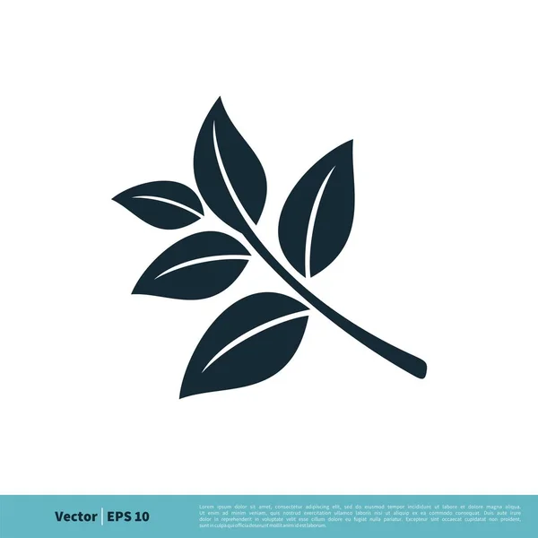 Ilustração Vetorial Logotipo Das Folhas Fundo Branco — Vetor de Stock