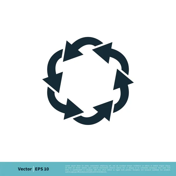 Reciclaje Icono Vector Simple Aislado Sobre Fondo Blanco — Vector de stock