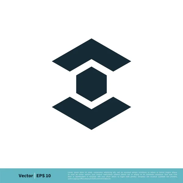 Cubo Simple Icono Vectorial Aislado Sobre Fondo Blanco — Archivo Imágenes Vectoriales