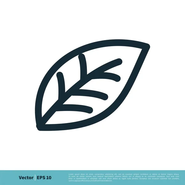 Vektor Illustration Von Blättern Logo Weißer Hintergrund — Stockvektor