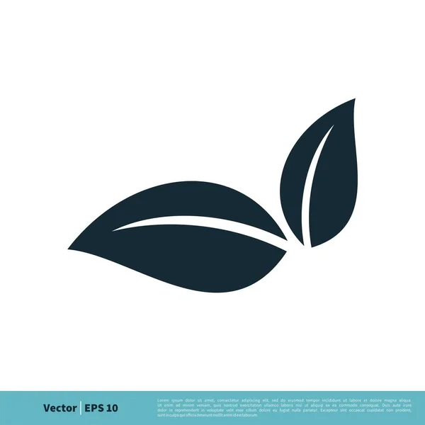 Vector Ilustración Del Logotipo Las Hojas Fondo Blanco — Vector de stock