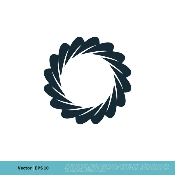Plantilla Logotipo Signo Ornamental Flor Abstracta — Vector de stock