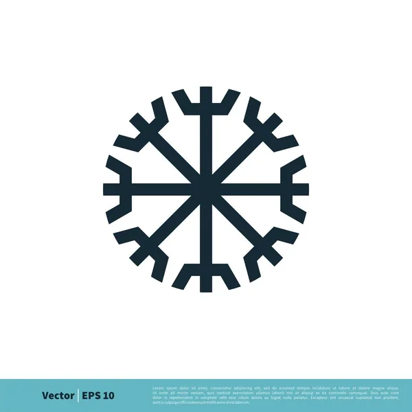 Kalte Einfache Vektor Symbol Isoliert Auf Weißem Hintergrund — Stockvektor