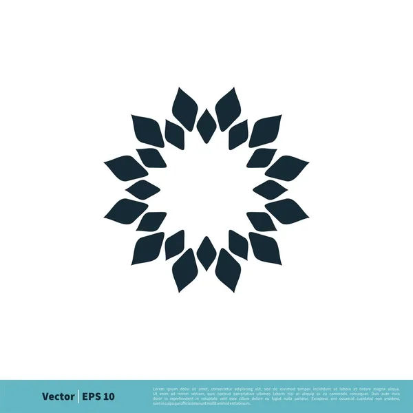 Modèle Abstrait Logo Signe Ornemental Fleur — Image vectorielle