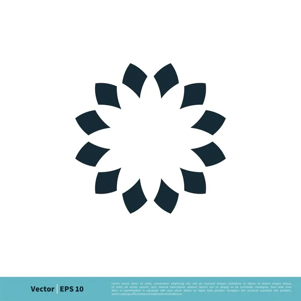 Modèle Abstrait Logo Signe Ornemental Fleur — Image vectorielle