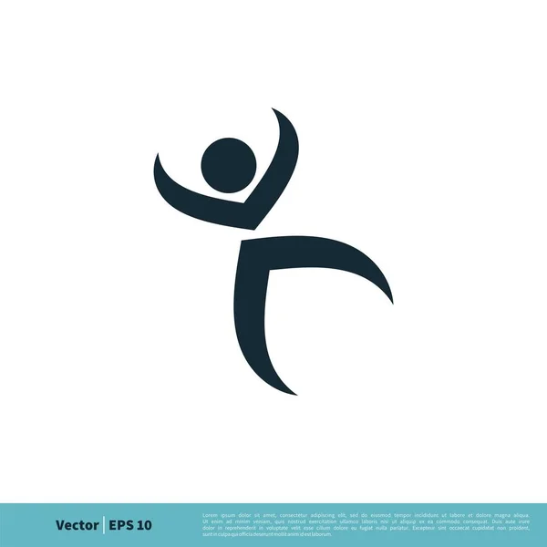 Yoga Simple Icono Vectorial Aislado Sobre Fondo Blanco — Vector de stock