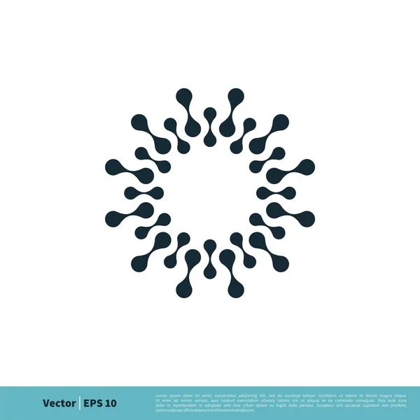 Flower Ornamental Sign Logo Template — Stock Vector