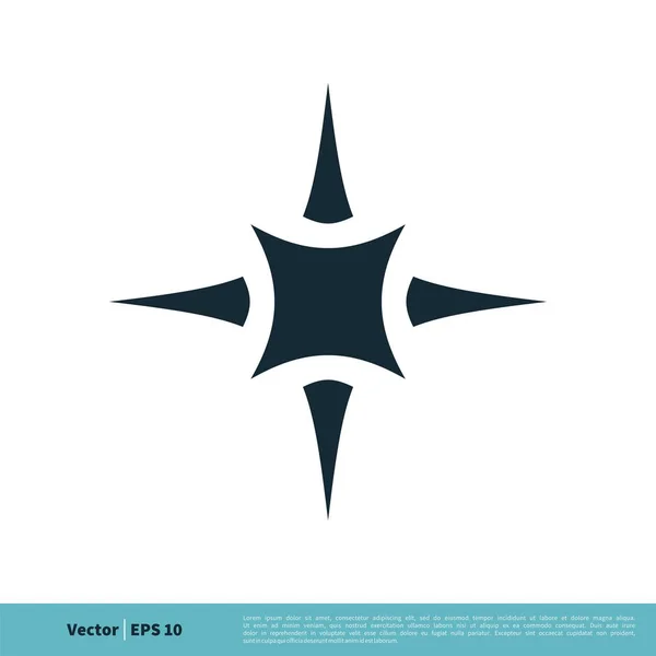 Estrella Simple Icono Vectorial Aislado Sobre Fondo Blanco — Vector de stock