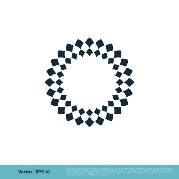 Ornament Logo Einfache Vektor Symbol Isoliert Auf Weißem Hintergrund — Stockvektor