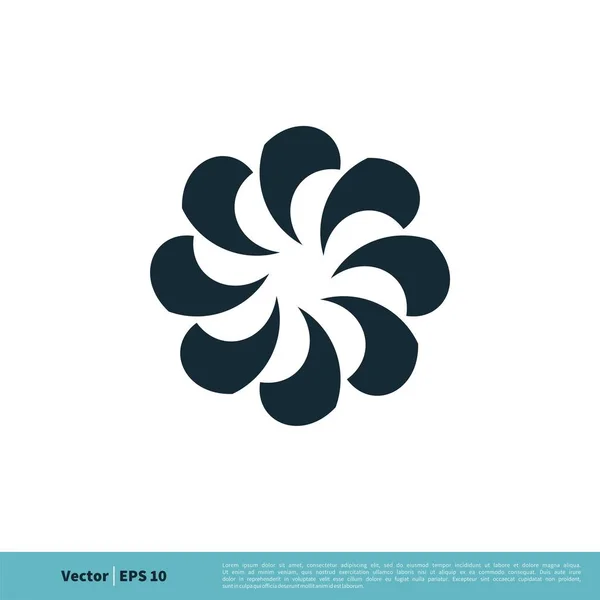 Blume Zierzeichen Logo Vorlage — Stockvektor