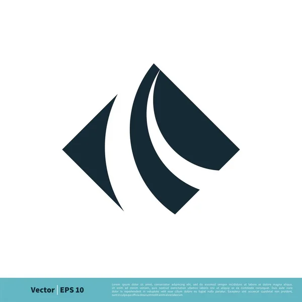 Soyut Dalga Süs Logo Şablonu — Stok Vektör