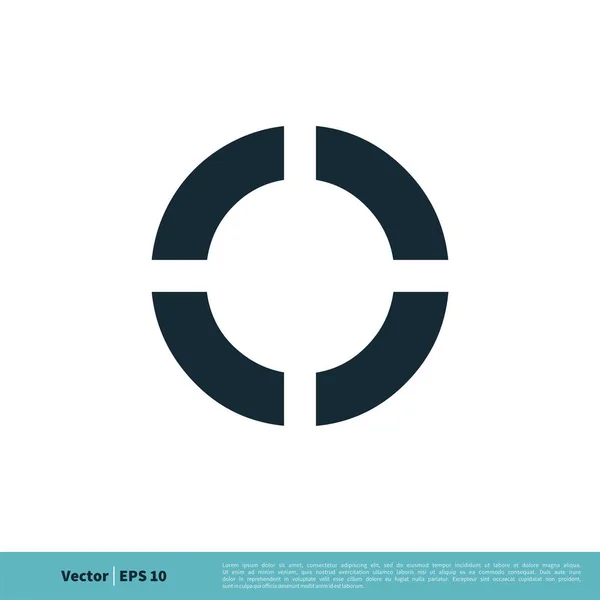 Runde Einfache Vektor Symbol Isoliert Auf Weißem Hintergrund — Stockvektor