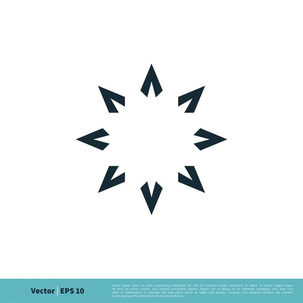 Ornamento Afilado Icono Vector Simple Aislado Sobre Fondo Blanco — Vector de stock