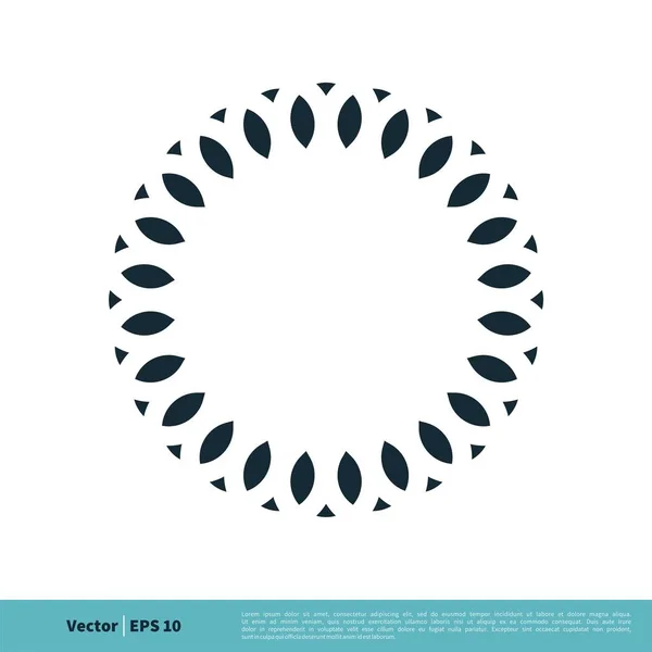 Icono Vectorial Simple Ornamental Aislado Sobre Fondo Blanco — Vector de stock